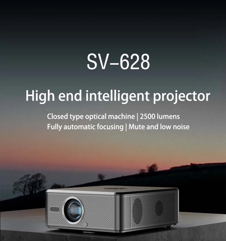 Qiangpu projectorSV-628 Home1080P High-definition automatic focusing camera Android home theater learning office projector