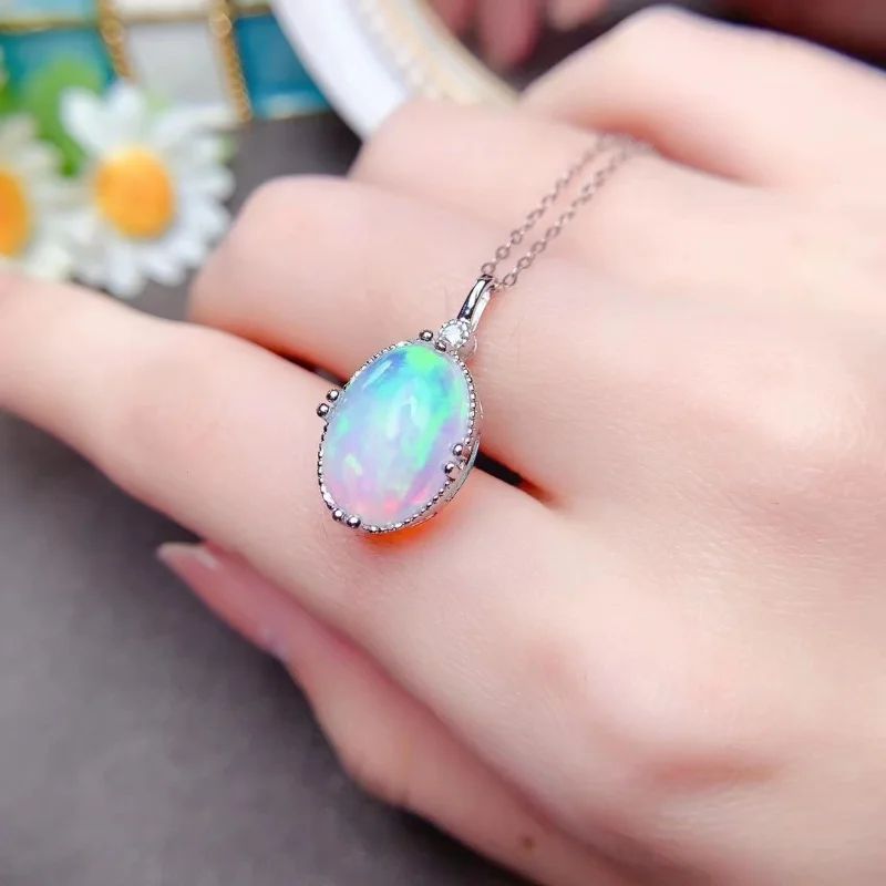 YULEM natural Big size Opal elegant 10x14mm Lady necklace high class set luxury jewelry party gifts engagement wedding