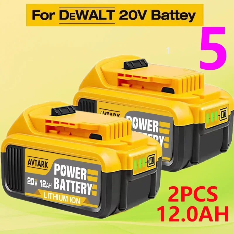 

12000 мАч для Dewalt DCB200, сменный аккумулятор, совместимый для Dewalt 18 В 20 В, инструменты DCB182 DCB200 DCB120 DCB609, аккумулятор
