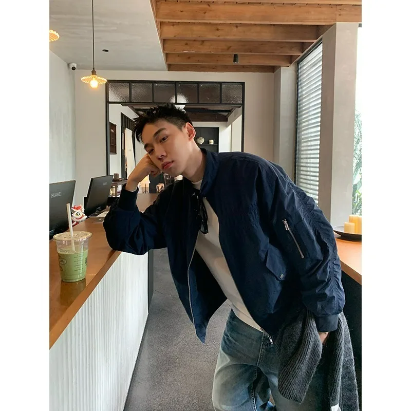 

2025 New American Retro Baseball Jaet Men's Spring Autumn Casual Loose Pilot ort Top Polyester Fabric Youth Regular Fit