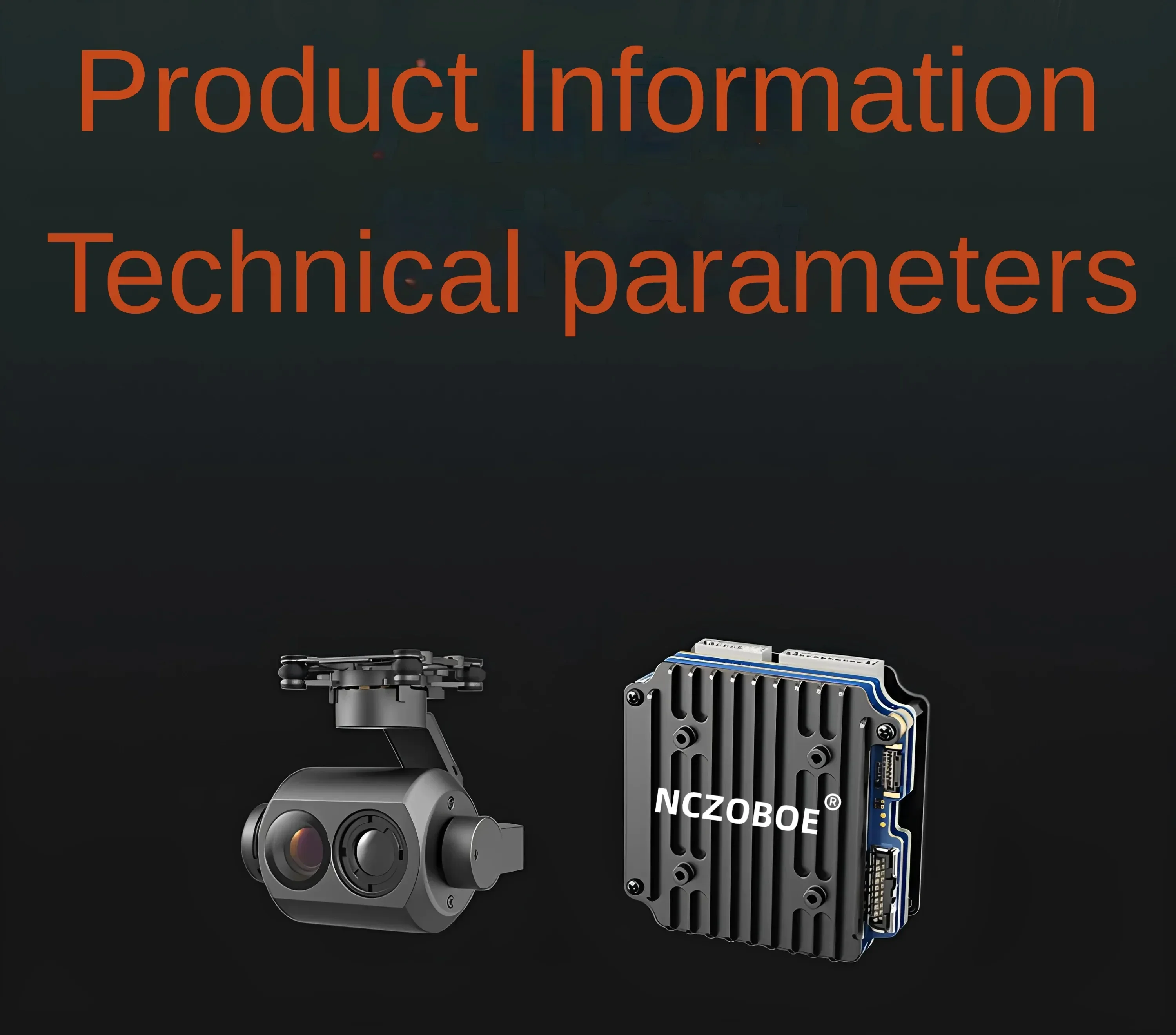 NCZOBOE FPV AI Camera Module hermal Dual-Light 3-Axis Gimbal Camera ynamic Tracking for UAV RC Tools