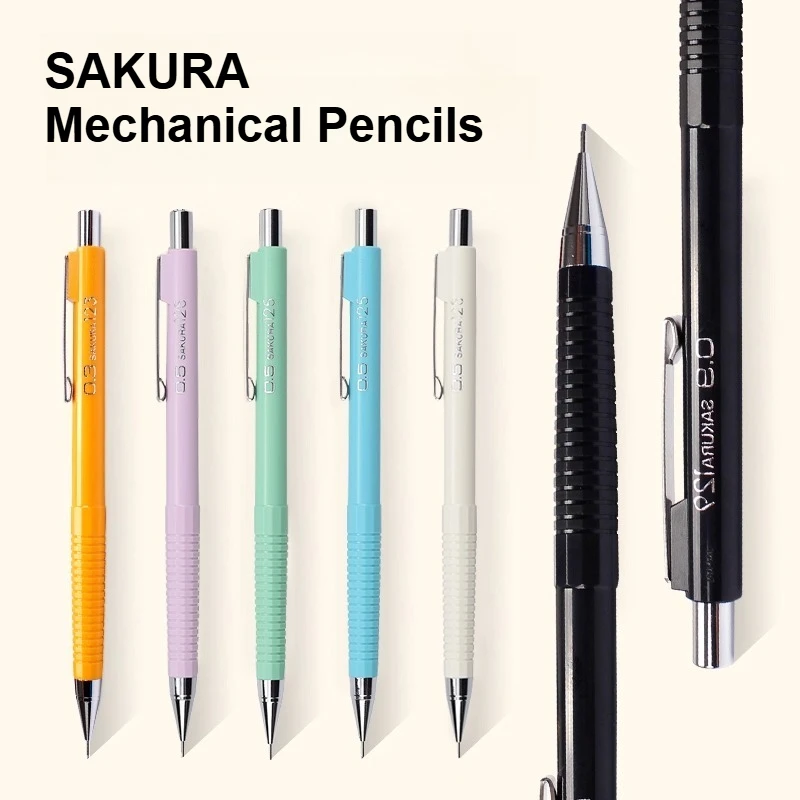 

SAKURA Многоразмерный многоцветный механический карандаш Минималистичный механический карандаш для студентов, искусства, рисования и рисования