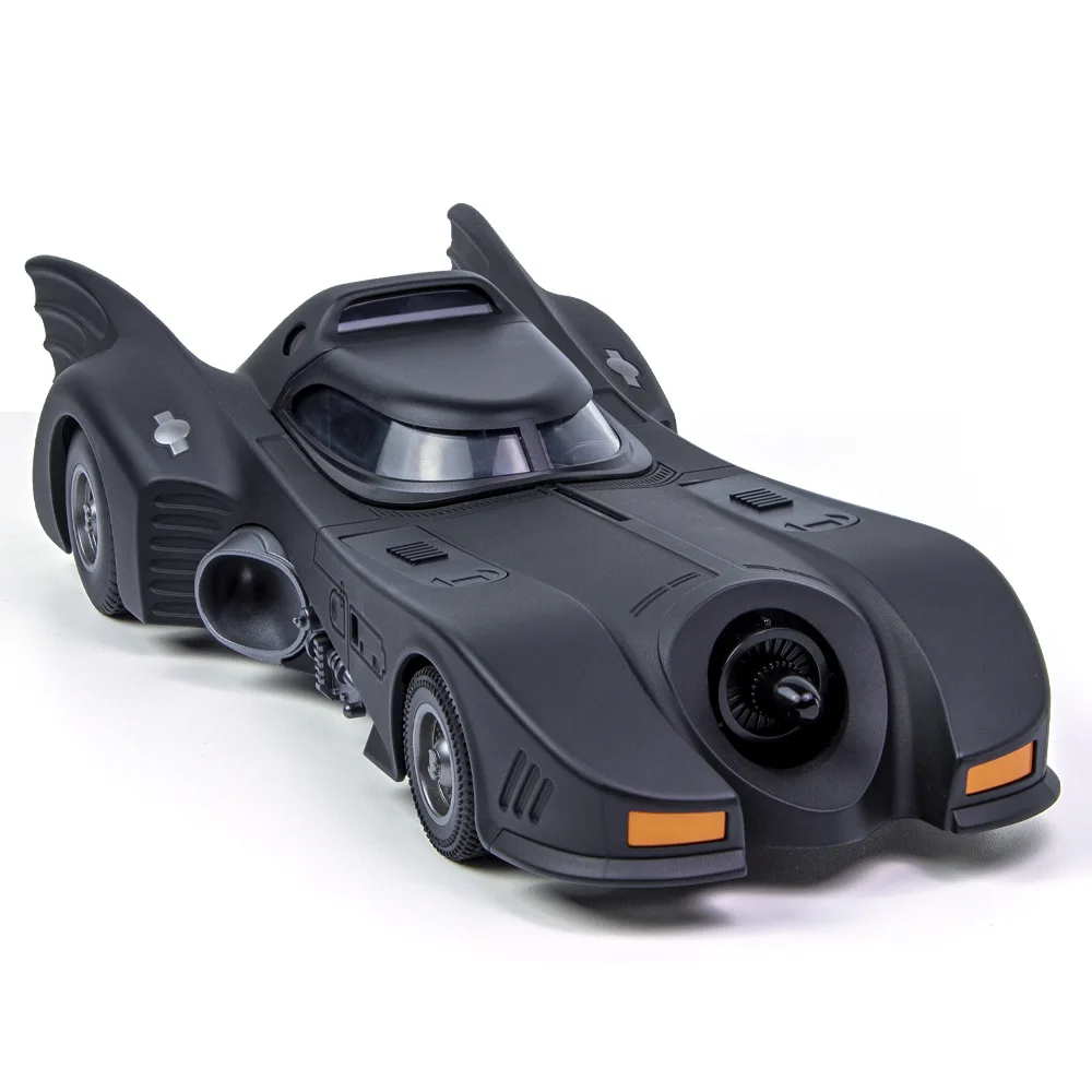 

1:18 Diecast Toy Vehicle Simulation 1989 Batmobile Alloy Car Model Sound And Light Metal Pull Back Cars Toys Kids Boys Gift