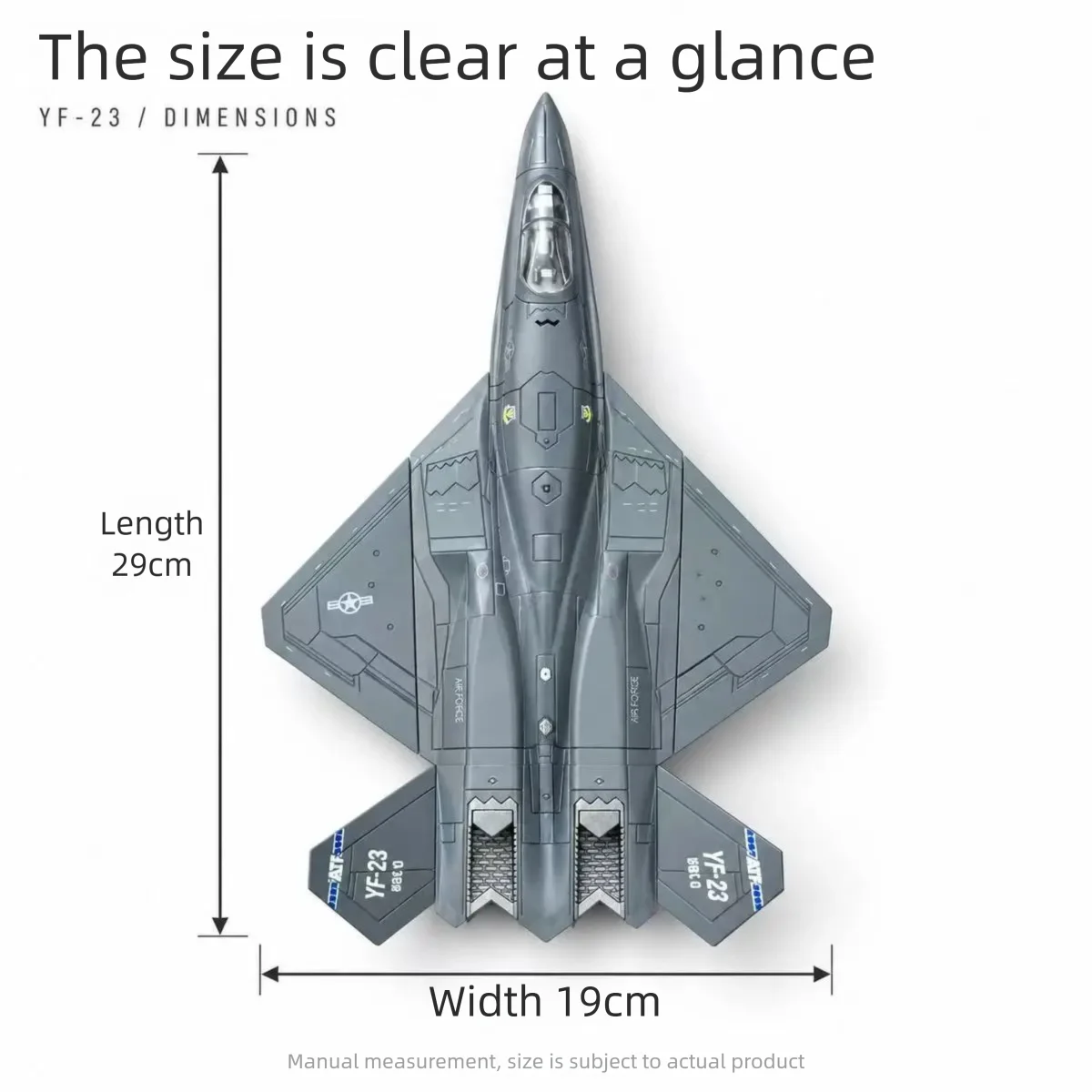 1/72 Scale YF-23 Fighter Jet Aircraft ABS Military Model Series DIY Assemble Model Airplanes Building Souvenir Cockpit Openable