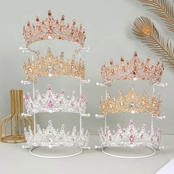 Bride Queen Crown Display Stand Headband Tiara Support Holder Princess Wedding Crown Storage Rack Crystal Hairband Organizer
