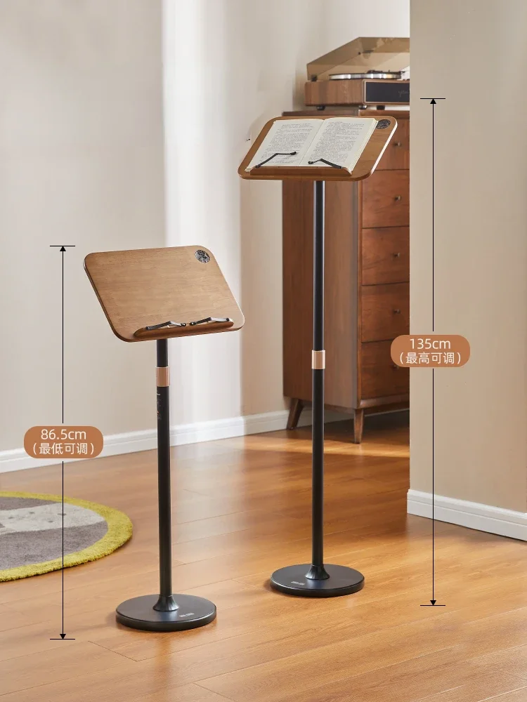 Floor to floor music stand, wooden household music stand, adjustable guzheng bedside iPad reading stand