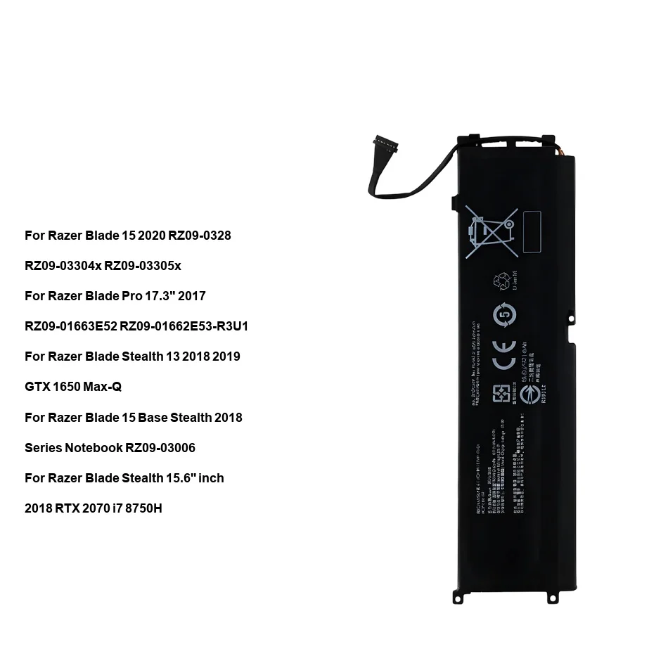 

Battery For Razer Blade Stealth 13 15 15.6 2018 2020 Pro 2017 Max 2019 RC30-0281 RC30-0248