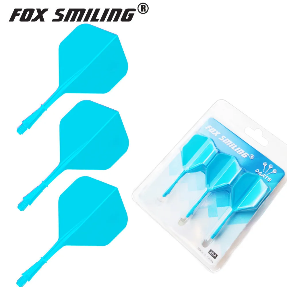 Fox Smiling 3pcs Dart Flight With Dart Shaft In-one 2BA Screw Durable Anti-fall Professional Dart Accessories