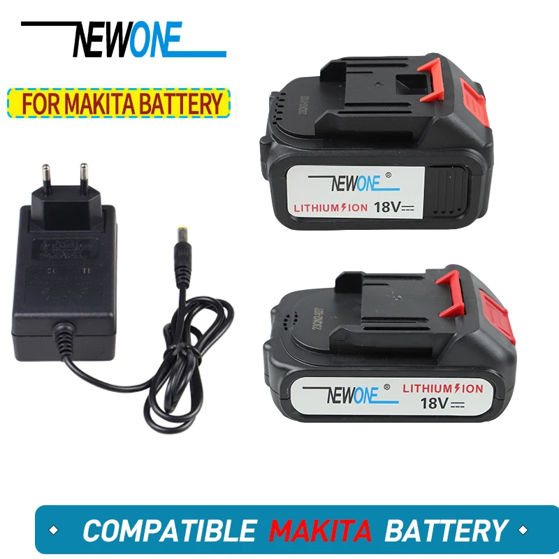 Compatible With Makita 18V Lithium 2.0A/4.0A Battery,Fast Charger,Fit Electric Air Blower Blowing Suction Leaf Blower/Oscillatin