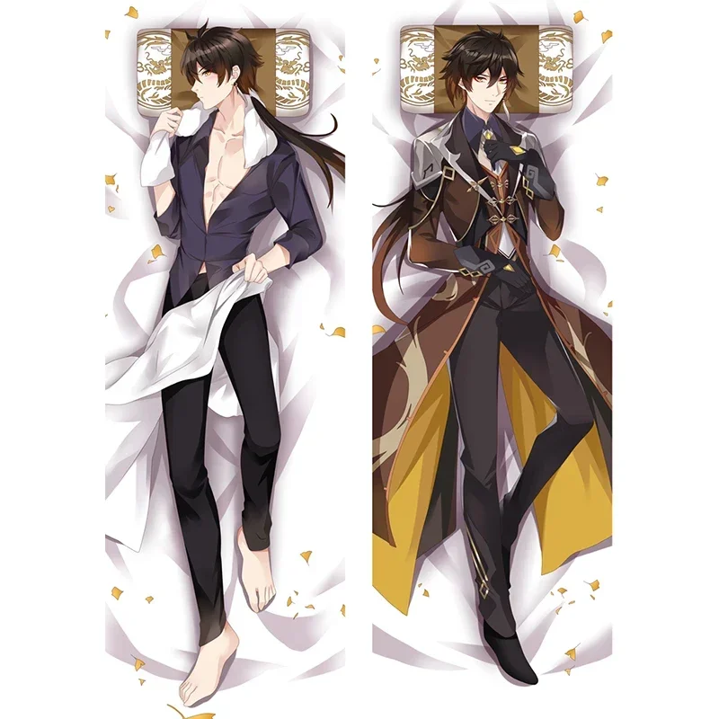 Game Genshin Impact Morax Zhong Li Cosplay Sexy Dakimakura Pillow Case Hugging Body Prop