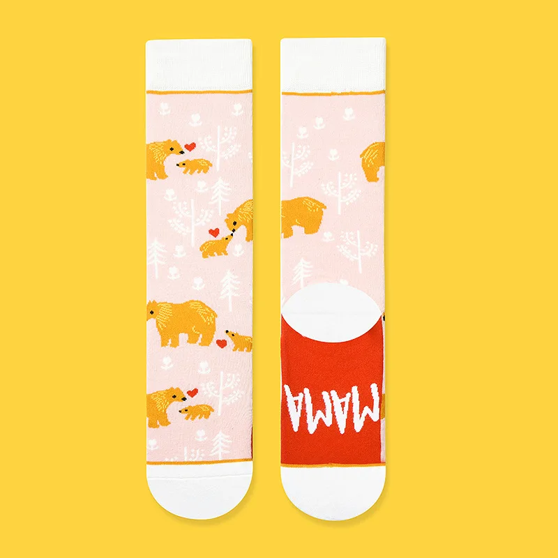 New creative women\'s straight tube cartoon animal character fun trendy socks fashion long tube cotton socks