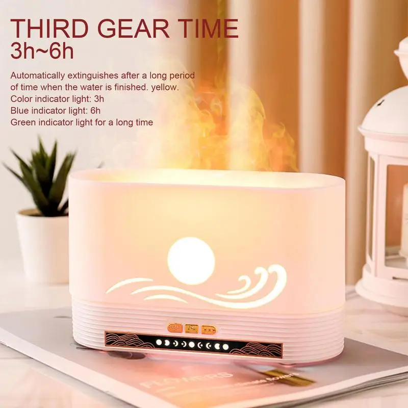 Flame Humidifiers For Bedroom Scent Aromatherapy Diffuser With Led Light Fragrance Scent Diffusers LED Cool Mist Humidifier