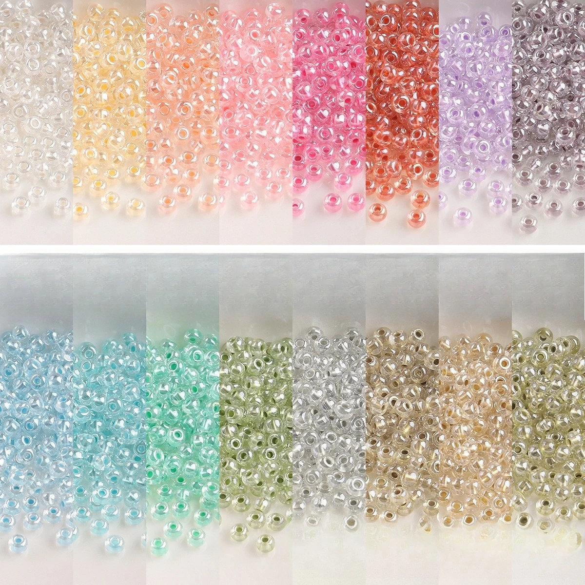 

Unicorn Rainbow Glass Seed Beads 2-4mm – Iridescent Czech DIY Jewelry Beads for Bracelet Making