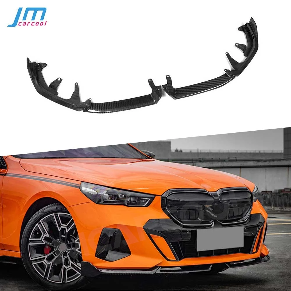 

Dry Carbon Fiber Front Bumper Lip Spoiler Splitter Diffuser Body Kits For BMW 5 Series G60 G68 M Sport 2024+ FRP Car Accessories