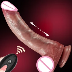 Consolador vibrador de empuje súper enorme, Juguetes sexuales, pene gordo, pene realista, estimulación Anal, consoladores para masturbación de mujeres