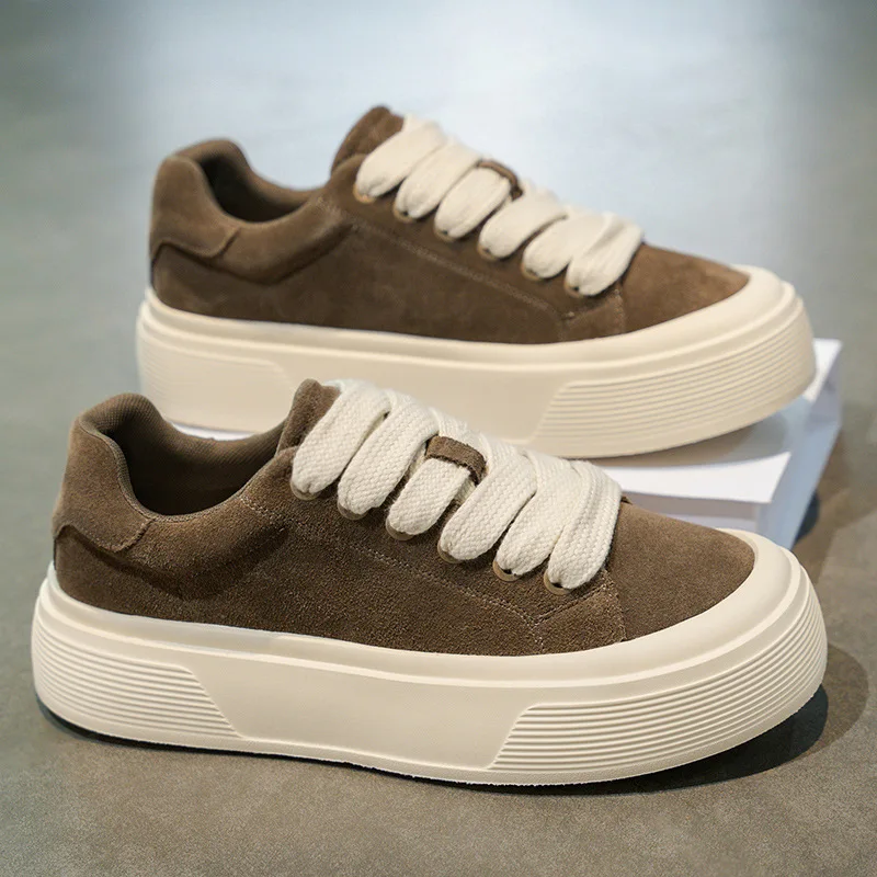 

Men's board shoes 2025 autumn student sports and leisure shoes thick soled height increasing skateboard shoes