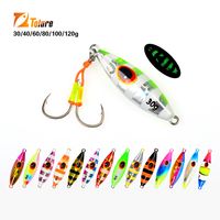 TOLU Slow Bee Slow pitch jig 30g 40g 60g 80g 100g 120g Shore Casting Jigging Spoon Lure Glow Saltwater Fishing Lure WIth Hook