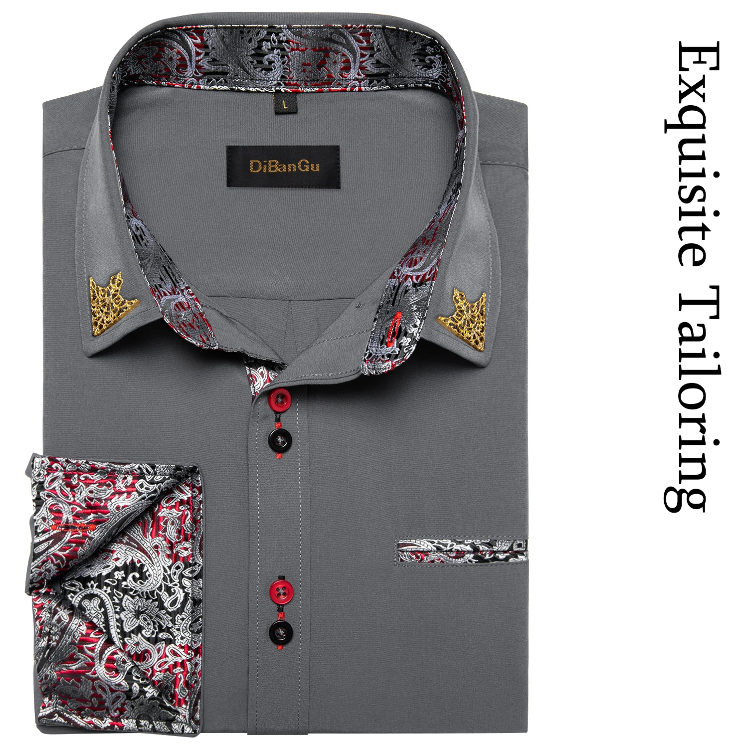 Camisa de manga larga con botones para hombre, estampado de moda, diseño de bolsillo de costura, tela suave y cómoda, vestido ajustado, ropa