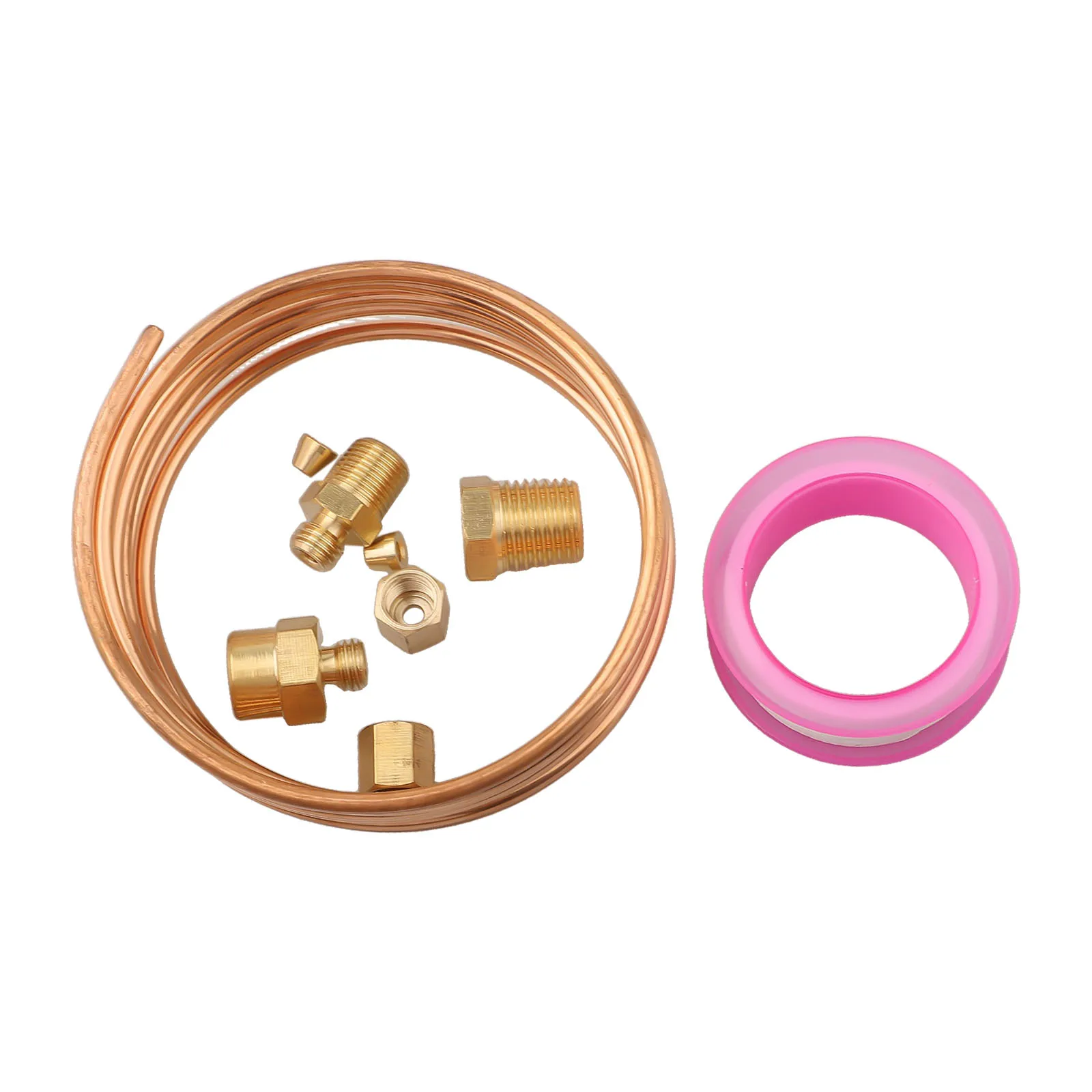 Brass Thread Kit Oil Pressure Tubing Purple Copper Tube Brass Thread Fittings 1/4