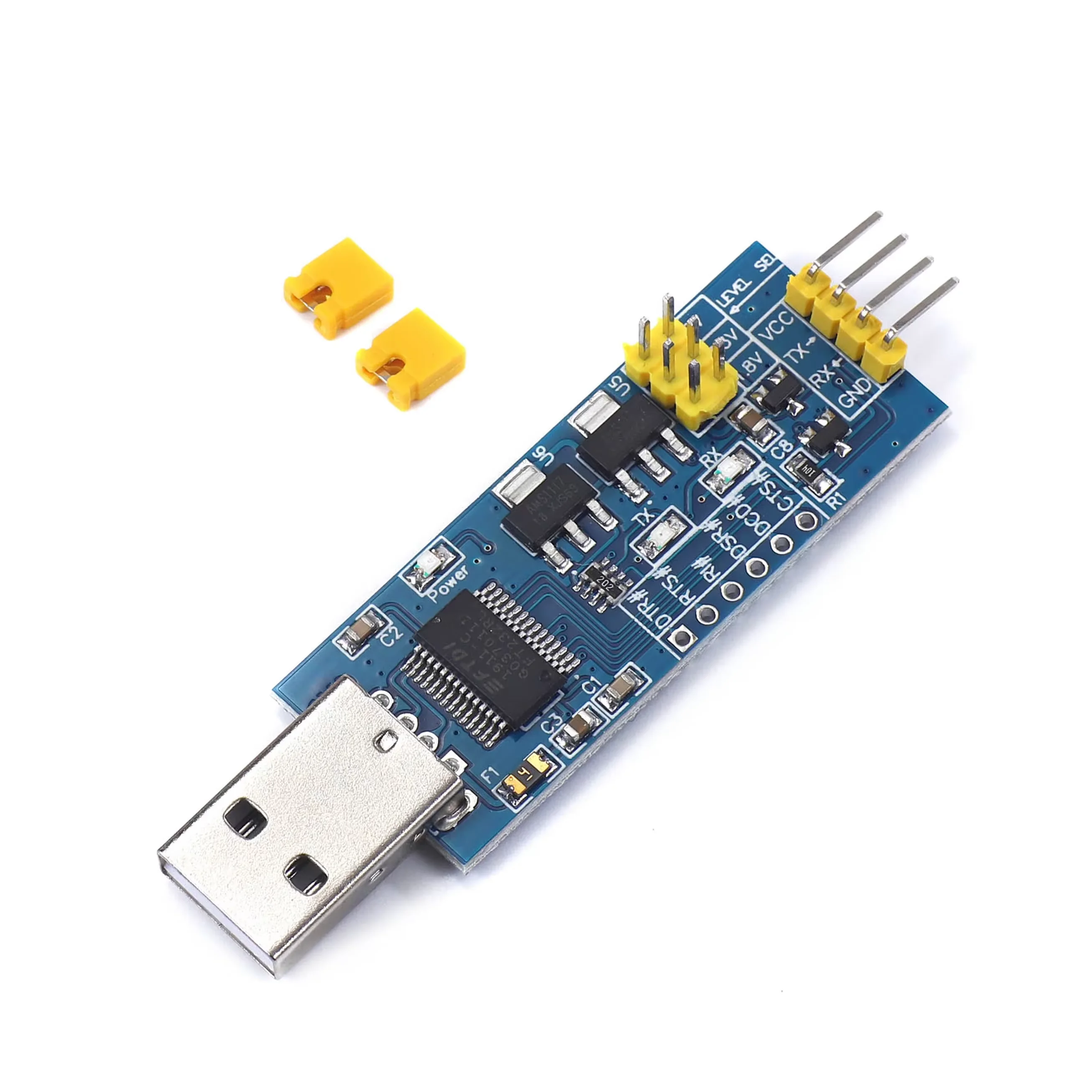 Módulo de porta serial ft232rl usb para porta serial ttl placa pequena 5v 3.3v 1.8v nível baixar a linha de gravação