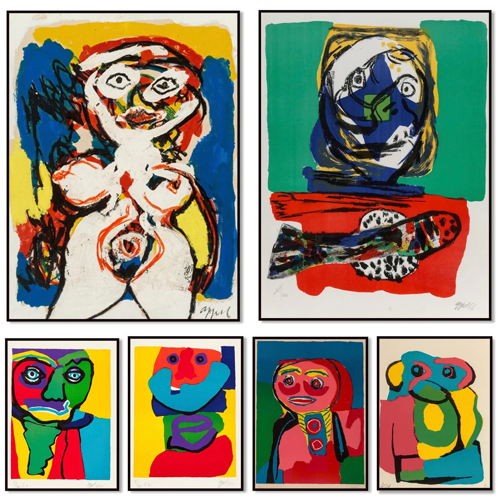 

Character Composition-Karel Appel Art Outsider Prints, Abstract Art Prints, Contemporary Art, Karel Appel Posters
