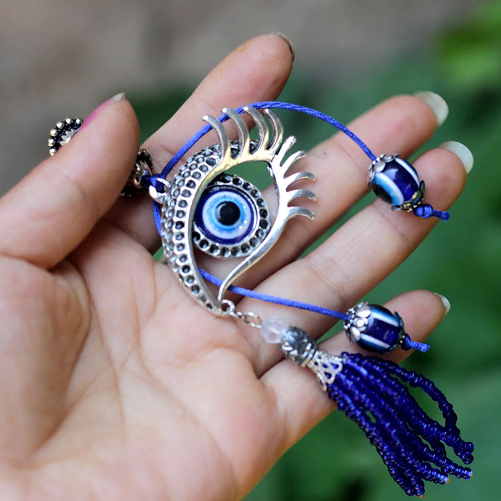 Blue Pendant Evil Eye Wall Key Fob Eyes Hanging Decorations Islamic Keychain Ornament