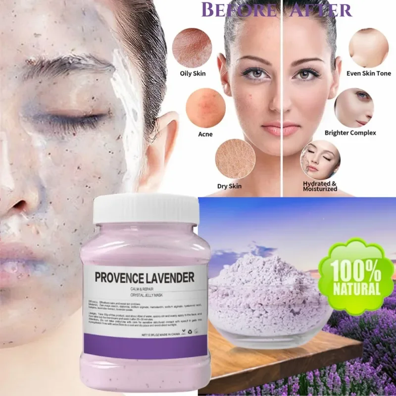 DIY Jelly Mask Powder for Facials,Face Lavender Aloe Vera Soothing Peel Off Mask,Moisturizing Hydrating Skin Care Wrinkles Acne