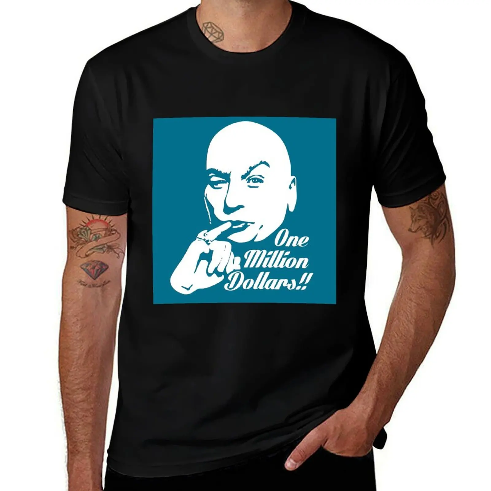 Dr. Evil One Million Dollars T-Shirt Basic Simple Design Short Sleeve Shirt