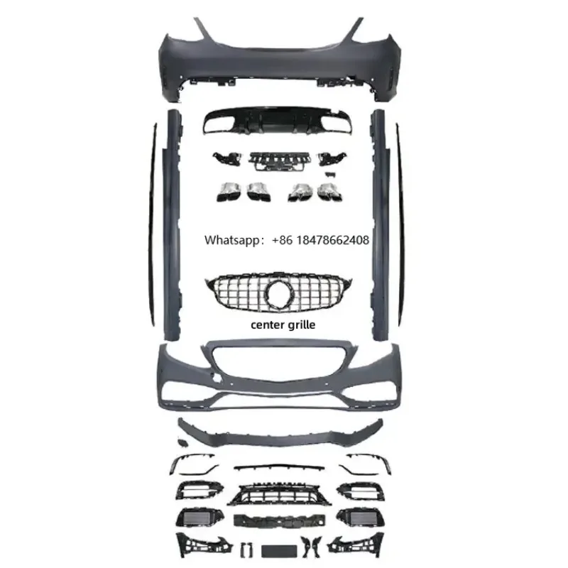 

High Quality C63 Body Kit for W205 Modified to 2019 C63 Bumper Assy with Grille