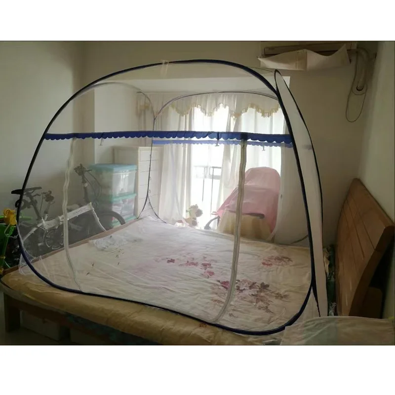 Large Space Yurt Mosquito Net Summer Full Bottom Single Door Mosquito Net Household Encrypted Mesh Double Zipper Mosquito Net