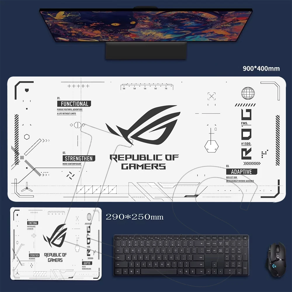 Tapis de jeu ASUS Original grand tapis de souris 40X90 tapis de bureau Gamer ordinateur clavier xxl tapis de bureau accessoires d'int�rieur de bureau tapis