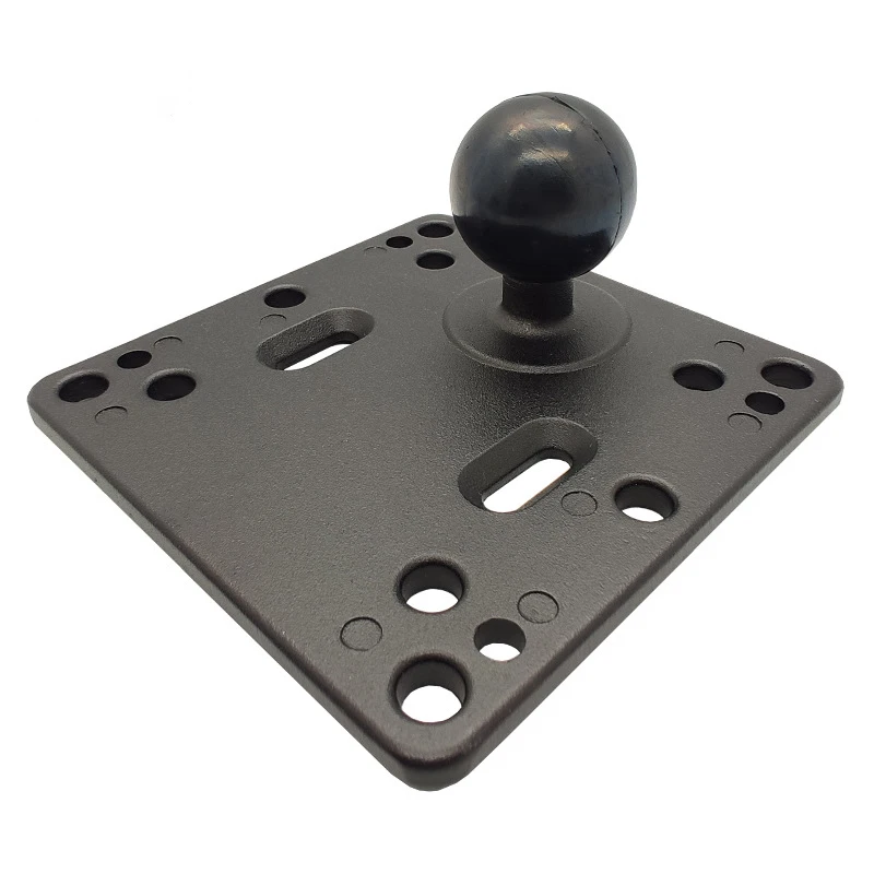 100x100mm VESA Mount Plate 1.5 Inch Ball Adapter 75 and 100mm Hole Patterns Square Base Monitor Holder Base Aluminum VESA Plate