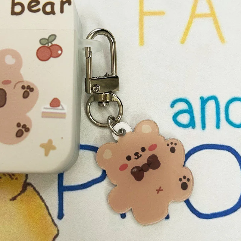 Estuche de dibujos animados de oso cuadrado para Airpods Pro, auriculares Apple Pod con Bluetooth, 2. ª generación, 3. ª, carcasa bonita, simplicidad suave