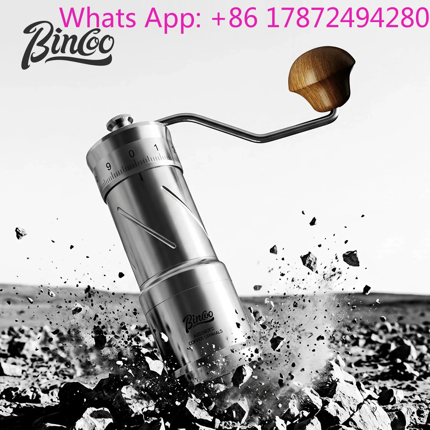 Hand Grinder Stainless Steel Hand Punch Italian Household External Grinding Appliance Hand Grinding Coffee Machine