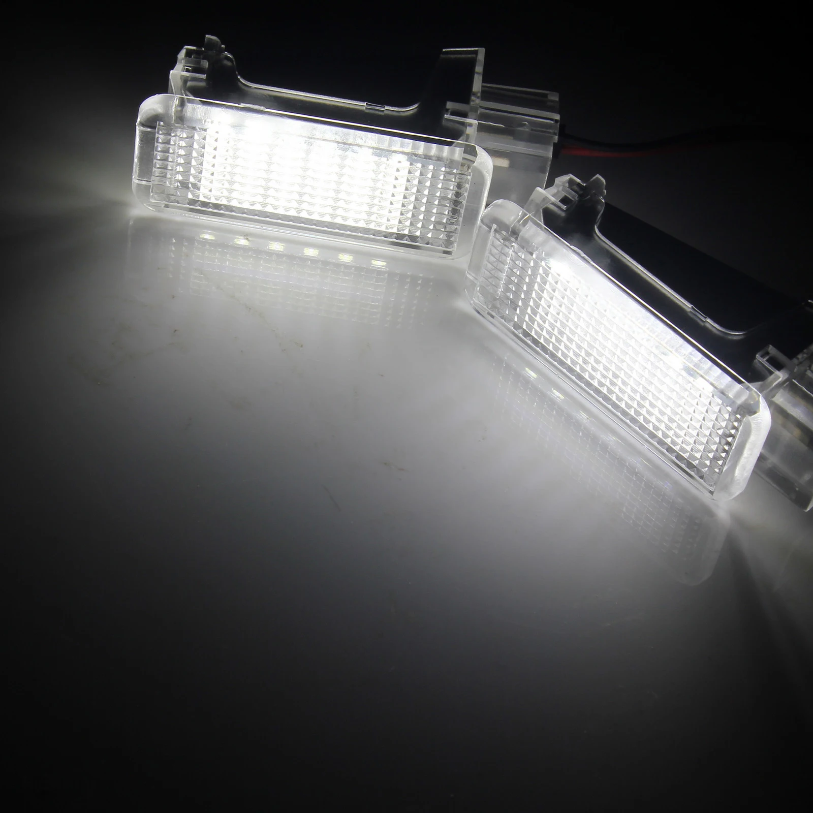 ANGRONG 2x White Car Trunk Light LED Door Courtesy Light Lamps For Audi A2/A3/A4/S4/RS4/A5/A6/RS6/A8/Q5/Q7/TT/R8