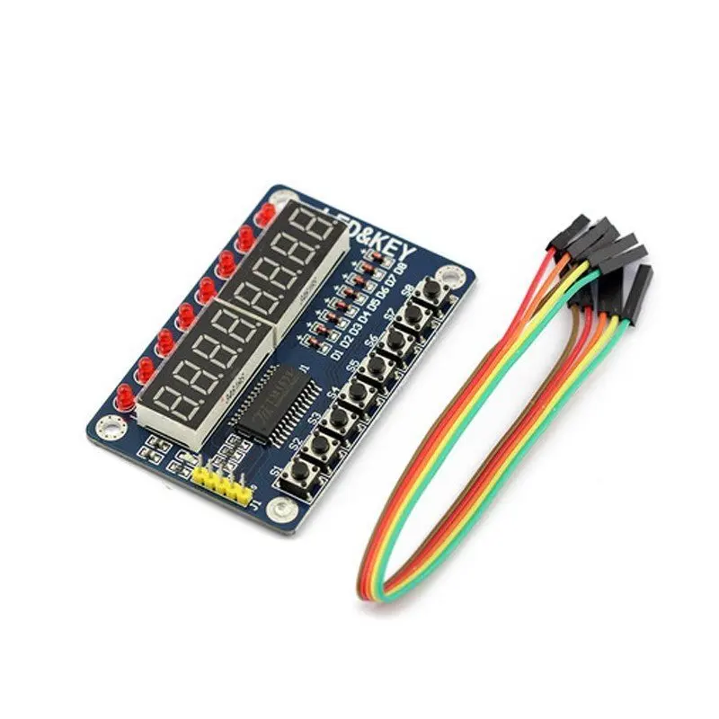 Tm1638 led & módulo chave com leds vermelhos