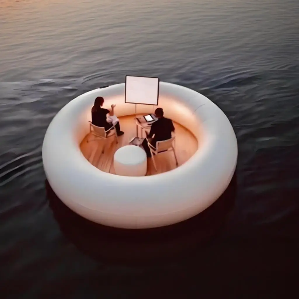 

New Design Hot Sale Popular Inflatable Floating Island For Ocean Water Leisure Entertainment
