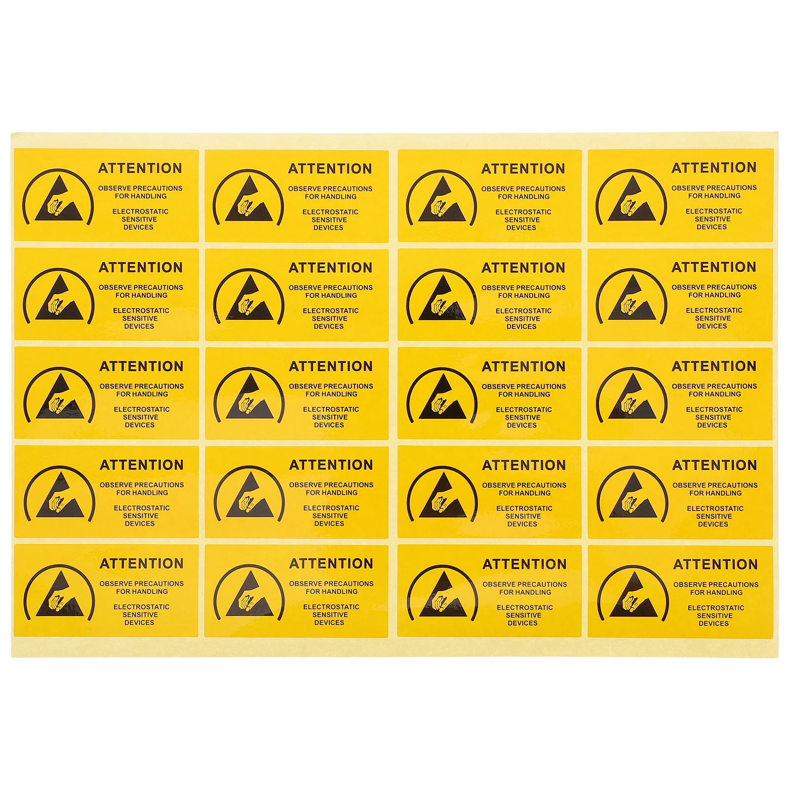 

450pcs 60X30Mm Anti Static Stickers Heavy Duty Wall Decal For Indoor Outdoor Use Equipment Decoration Shop Caravan Warning Sign