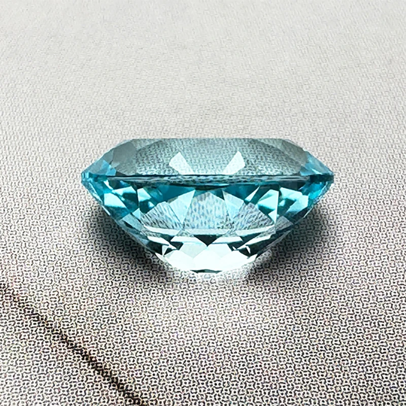 Laborgezüchteter Saphir in ovaler Form, Aquamarin-Anhänger, Edelsteine für DIY-Anhänger, Ringe, Halsketten, Ohrringe, zur Auswahl mit Zertifikat – Detail 5