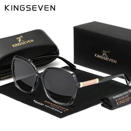 Imagen 2 del producto KINGSEVEN para dama gafas de sol polarizadas para mujer gafas de sol de lujo Lentes protección ocular gafas de sol clásicas