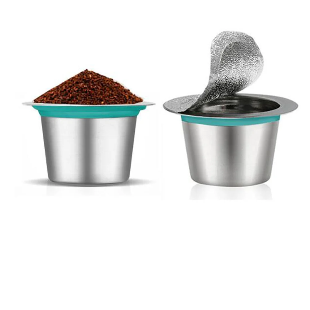 

Stainless Steel Coffee Capsule Practicl Reusable Espresso Capsule Filter Cup for Coffee Machine without Silicon Ring