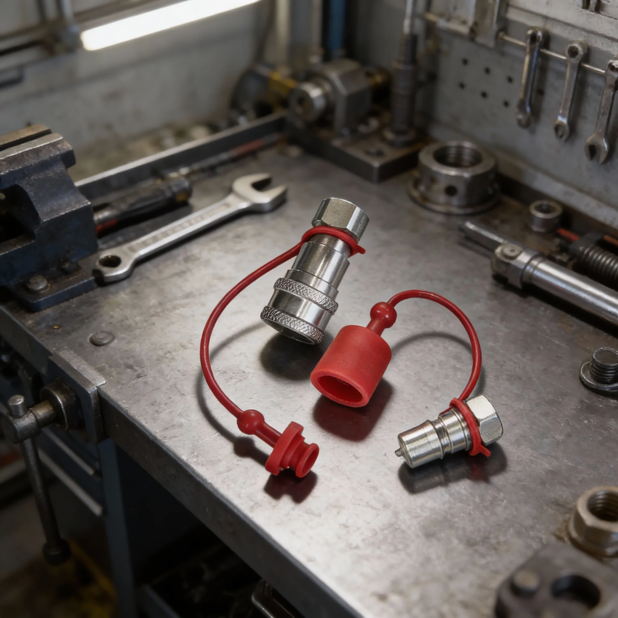 

2 шт. быстроразъемные соединения серии B с шариковым фиксатором и пылезащитным колпачком для сельскохозяйственной техники, гидравлические резьбы NPT