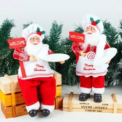 Chef Santa Claus Christmas Decorations Christmas Home Table Decoration Ornaments Old Man Doll Hanging Legs Sitting Chef Old Man