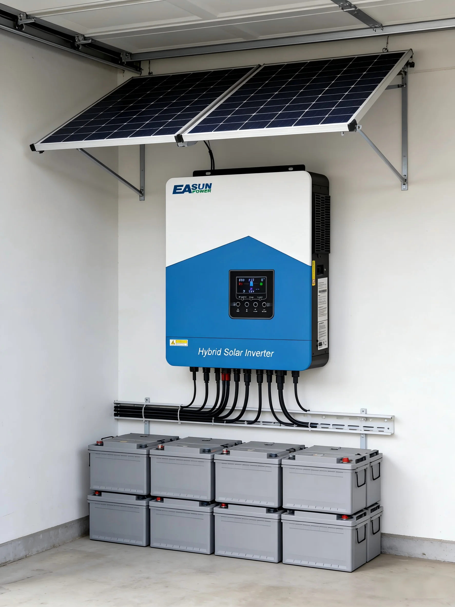 EASUN POWER Hybrid-Solarwechselrichter 4,2 kW 24V Reiner Sinus-Wechselrichter 230V 120A MPPT Solarladegerät mit WLAN-Unterstützung BMS EU-Lagerbestand