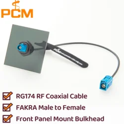 FAKRA Panel Mount Cable FAKRA Z Straight Bulkhead Front Panel Mount Plug to FAKRA Z Straight Jack RF Coaxial Extension Cable 50
