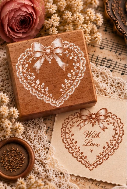 Houten kant rubberstempel patroon serie voor scrapbooking, knutseldecoratie en handgemaakte agenda's