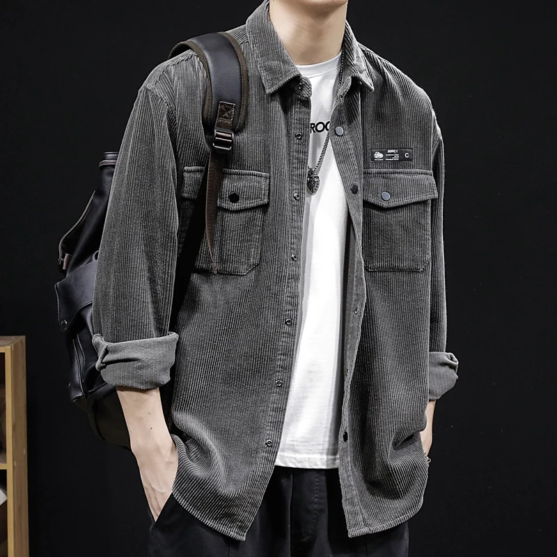 

Вельветовая рабочая одежда irt для мужчин, большие размеры, весна-осень, свободная повседневная модная длинная свеч irt, удобная ex Ciwalk Poly...