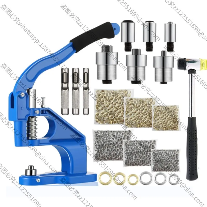 

For Hand Press Eyelet Button Set, Mini Manual Press Leather Grommet Punch Machine