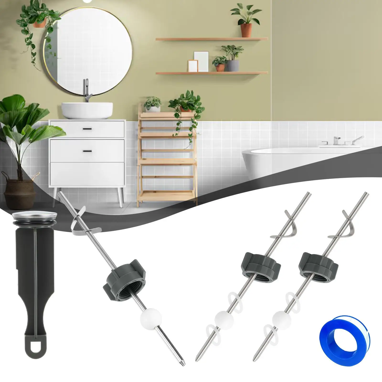 

Всплывающая центральная часть для туалета в сборе, часть для ванной комнаты, профессиональный ремонтный комплект для слива раковины, замена раковины для купания, кухни