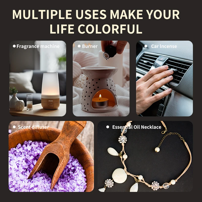 Customizable Aromatherapy Essential Oil Kit, Long-Lasting Air Freshener, Deodorant for Relaxation, Wellness, Stress Relief & Fre